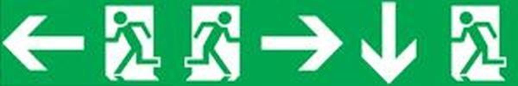 Schuch Notlichtzubehör Normpiktogramm selbstklebend grün/transparent zur Rettung