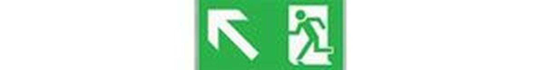 Schuch Notlichtzubehör Normpiktogramm selbstklebend grün/transparent Notausgang