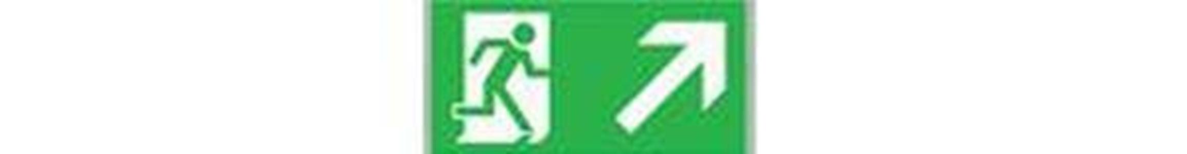 Schuch Notlichtzubehör Normpiktogramm selbstklebend grün/transparent Notausgang