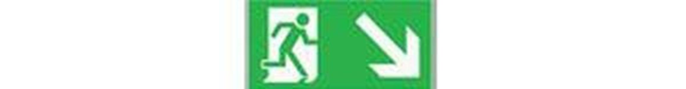 Schuch Notlichtzubehör Normpiktogramm selbstklebend grün/transparent Notausgang