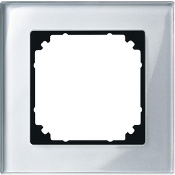 Merten M-PLAN-Echtglasrahmen, 1fach, Diamantsilber