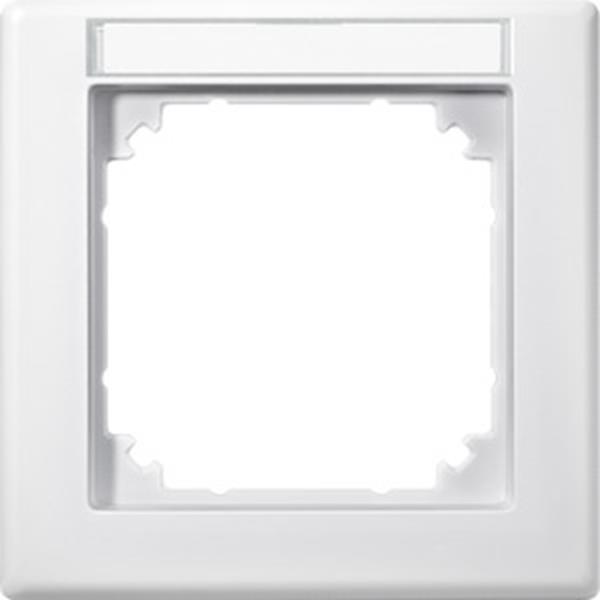 Merten M-SMART-Rahmen, 1fach mit Beschriftungsträger, polarweiß