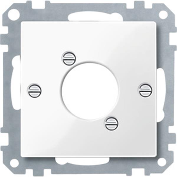Merten Zentralplatte für Audio-Steckverbinder XLR, polarweiß glänzend, System M