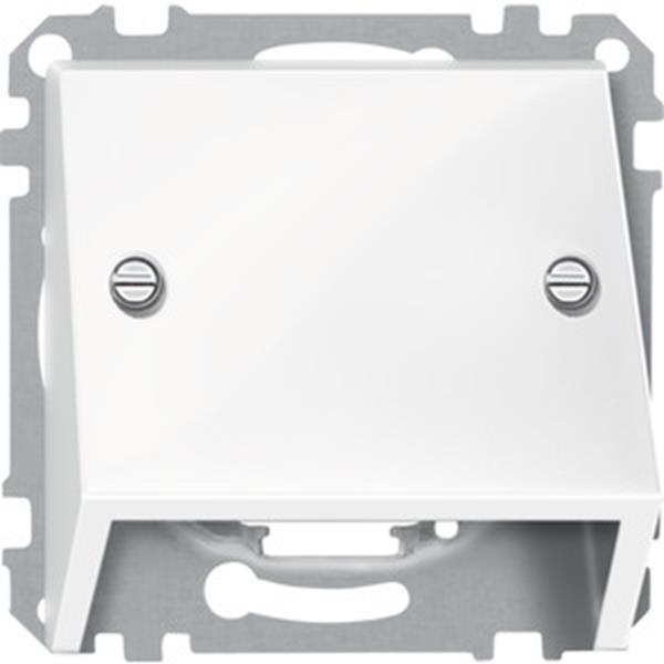 Merten Schrägauslass, polarweiß glänzend, System M