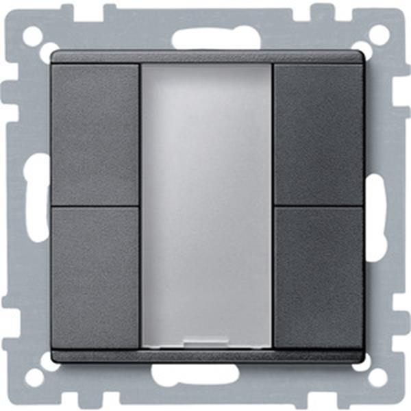 Merten Taster 2fach plus, anthrazit, System M