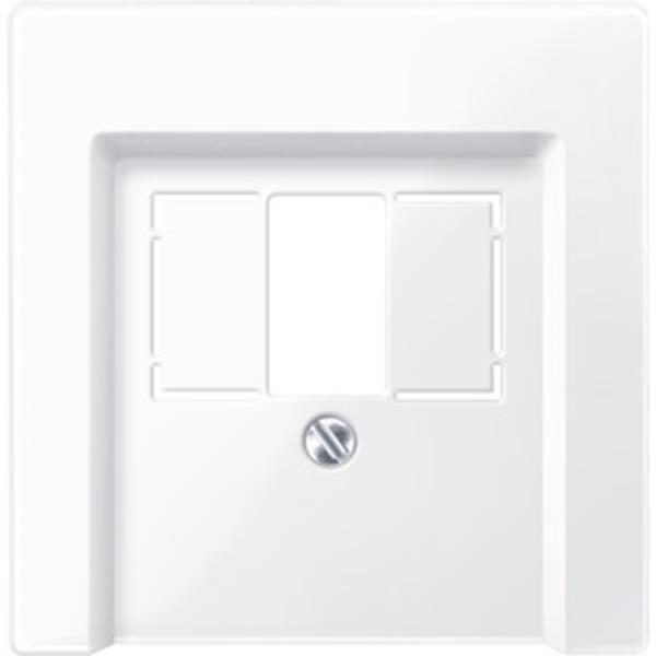 Merten Zentralplatte für TAE/Audio/USB, aktivweiß glänzend, System M