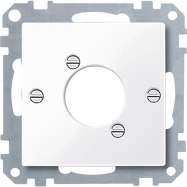 Merten Zentralplatte für Audio-Steckverbinder XLR, aktivweiß glänzend, System M