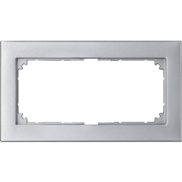 Merten M-PLAN-Rahmen, 2fach ohne Mittelsteg, aluminium