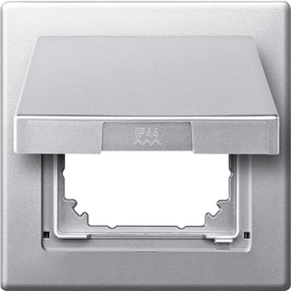 Merten Schutzabdeckung IP 44, aluminium glänzend, M-SMART
