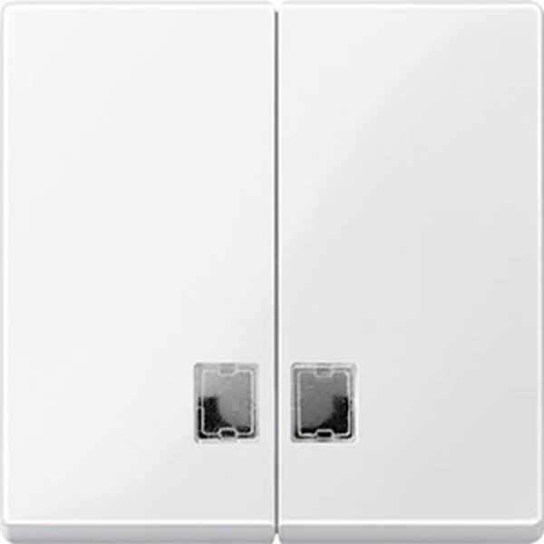 Merten Wippe für Serienschalter mit Symbolfenster, polarweiß glänzend, System M