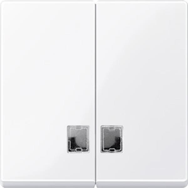 Merten Wippe für Serienschalter mit Symbolfenster, aktivweiß glänzend, System M