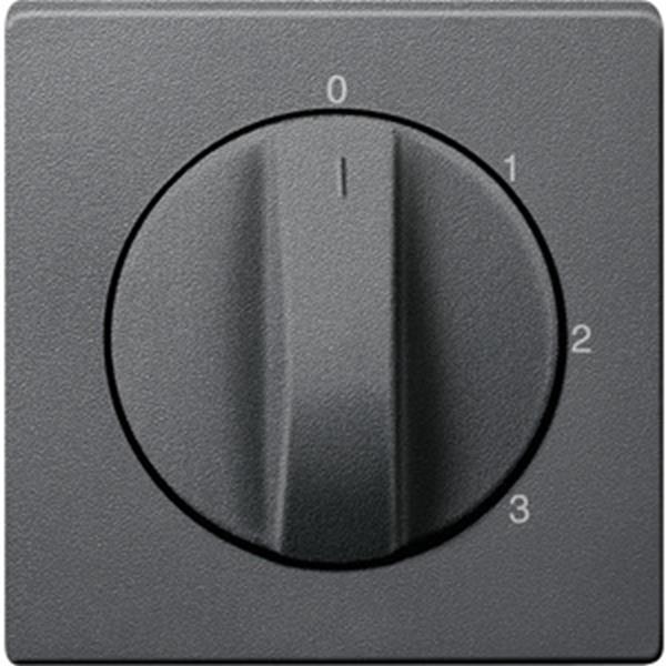 Merten Zentralplatte für Dreistufen-Drehschalter, anthrazit, System M