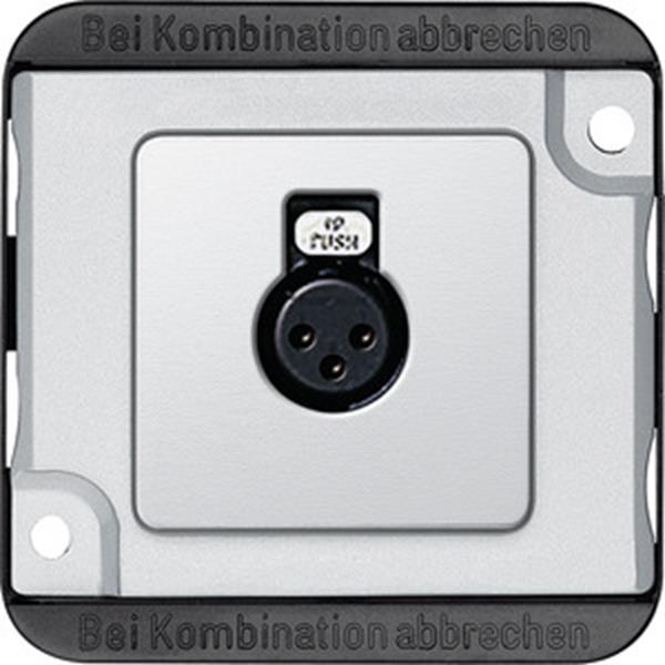 Merten Audio-Steckbuchse, mattsilber, PANZER