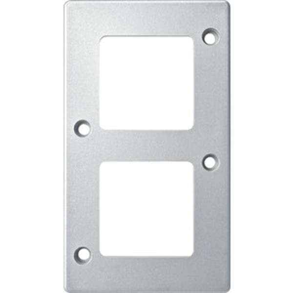 Merten Rahmen, 2fach, mattsilber, PANZER