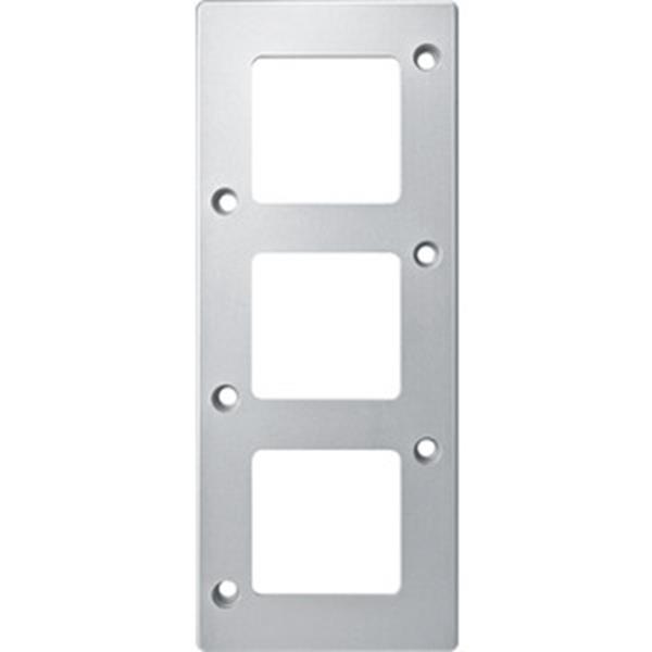 Merten Rahmen, 3fach, mattsilber, PANZER