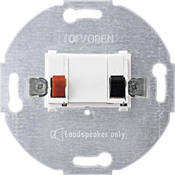 Merten Lautsprecher-Anschluss-Einsatz, 1fach, polarweiß