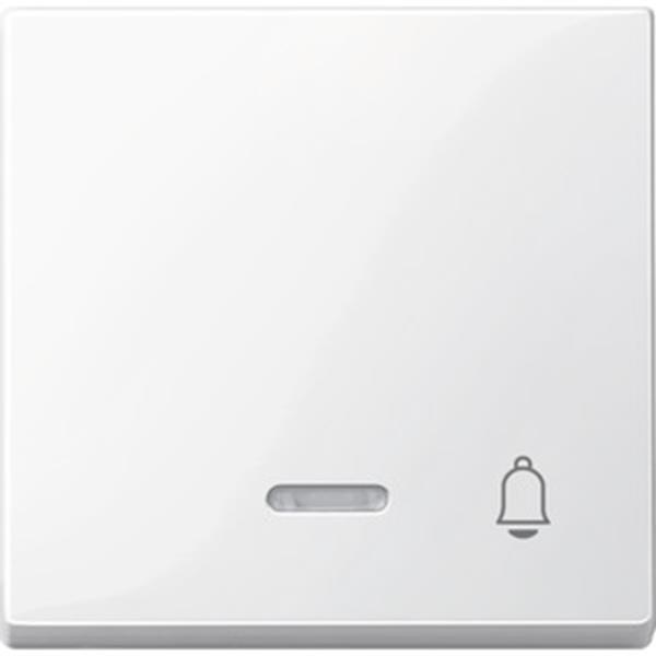 Merten Wippe mit Kontrollfenster und Aufdruck Klingel, polarweiß glänzend, Syste