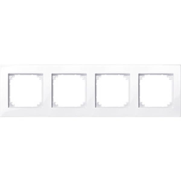 Merten M-PLAN-Rahmen, 4fach, aktivweiß glänzend