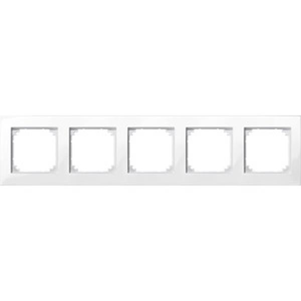 Merten M-PLAN-Rahmen, 5fach, polarweiß glänzend