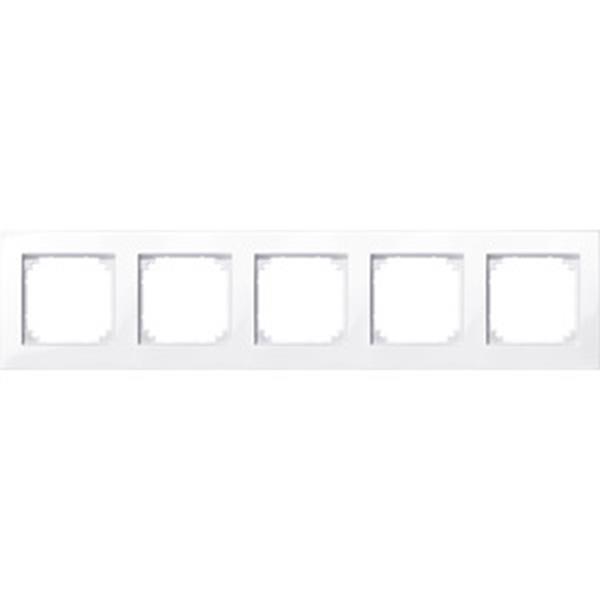 Merten M-PLAN-Rahmen, 5fach, aktivweiß glänzend