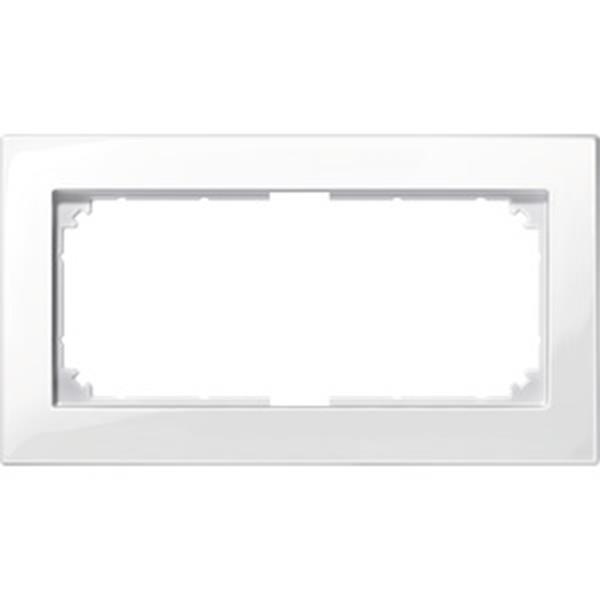 Merten M-PLAN-Rahmen, 2fach ohne Mittelsteg, polarweiß glänzend