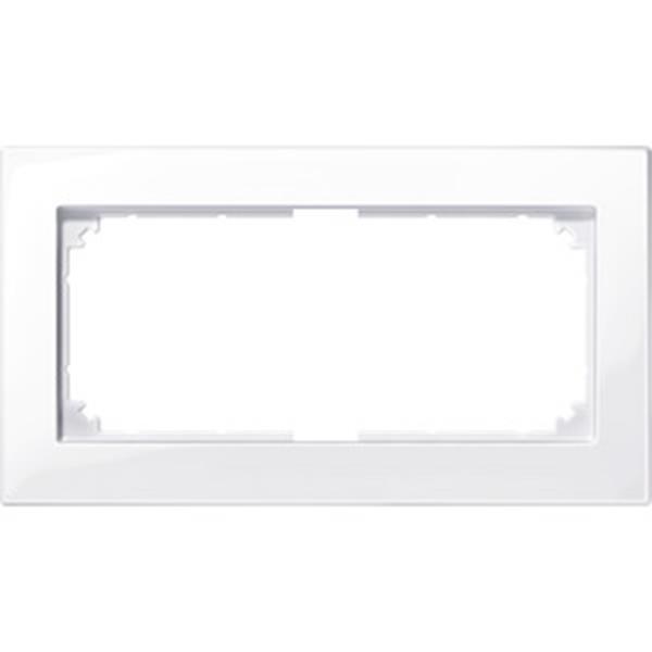 Merten M-PLAN-Rahmen, 2fach ohne Mittelsteg, aktivweiß glänzend