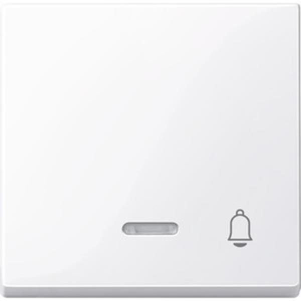 Merten Wippe mit Kontrollfenster und Aufdruck Klingel, aktivweiß glänzend, Syste