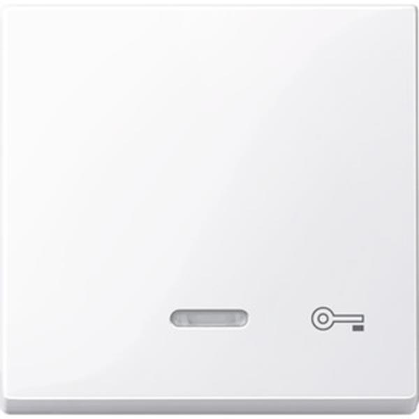 Merten Wippe mit Kontrollfenster und Aufdruck Schlüssel, aktivweiß glänzend, Sys