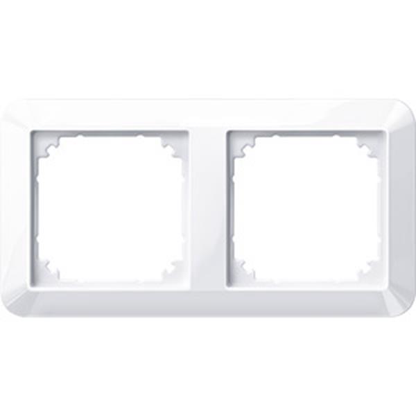 Merten 1-M-Rahmen, 2fach, aktivweiß glänzend