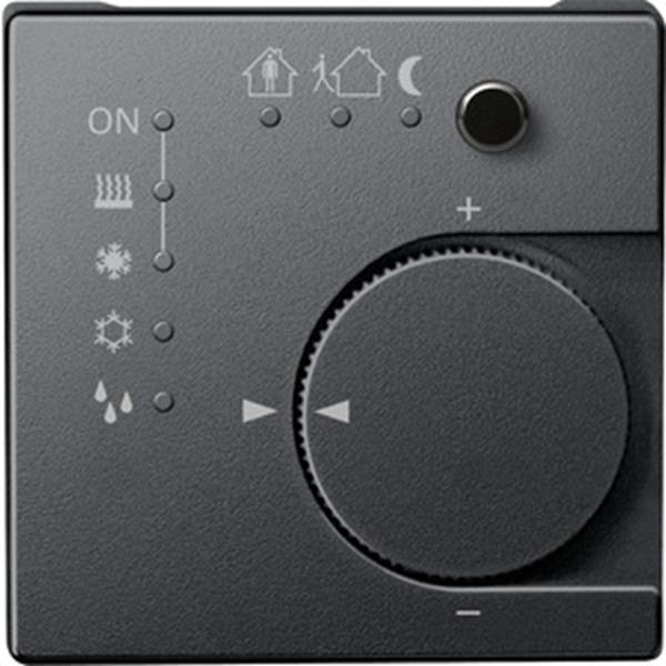 Merten KNX Raumtemperaturregler UP/PI mit Tasterschnittstelle 4fach, anthrazit,