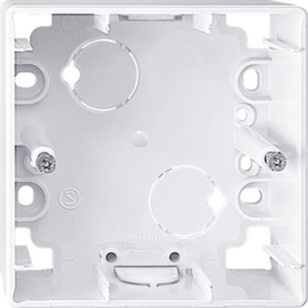 Merten Aufputz-Gehäuse, 1fach, aktivweiß glänzend, 1-M, ATELIER-M