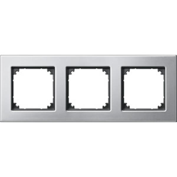 Merten M-PLAN-Metallrahmen, 3fach, Platinsilber