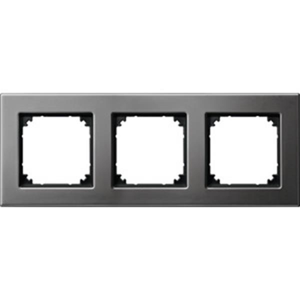 Merten M-PLAN-Metallrahmen, 3fach, Rhodiumgrau