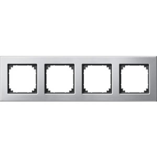 Merten M-PLAN-Metallrahmen, 4fach, Platinsilber