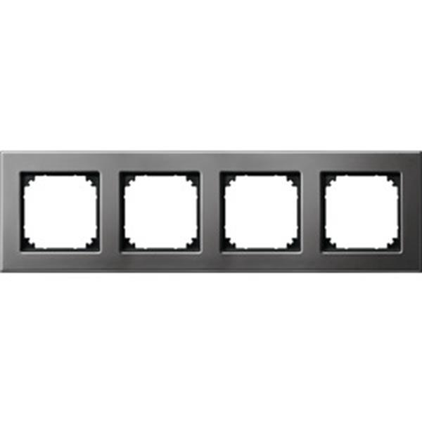 Merten M-PLAN-Metallrahmen, 4fach, Rhodiumgrau