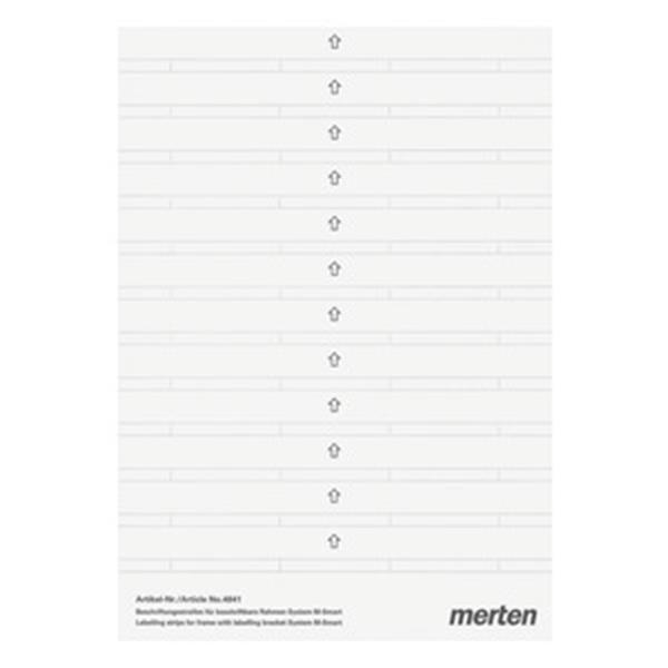 Merten Beschriftungsstreifen für 1-M-Rahmen mit Beschriftungsträger, polarweiß