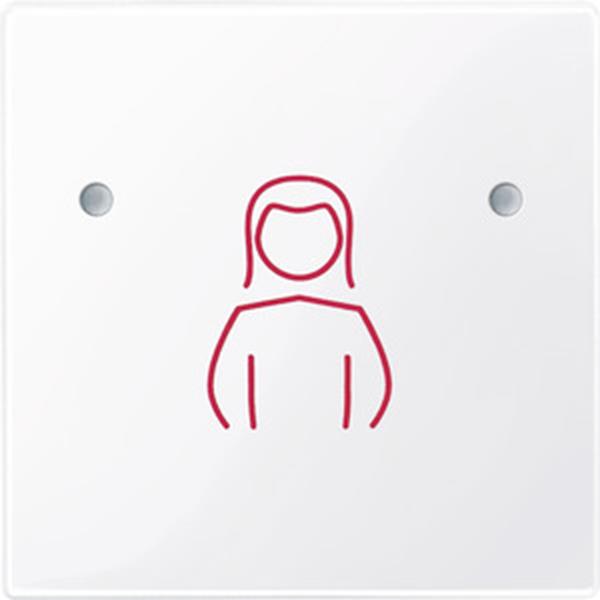 Merten Tastfläche 1-fach für Ruftaster, aktivweiß glänzend, System M