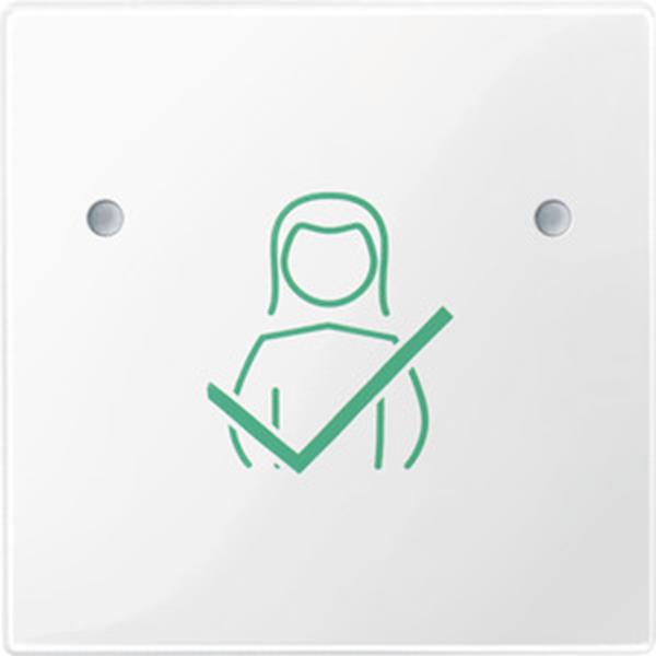 Merten Tastfläche 1-fach für Abstelltaster, polarweiß glänzend, System M