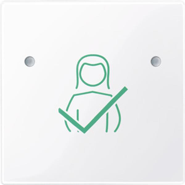 Merten Tastfläche 1-fach für Abstelltaster, aktivweiß glänzend, System M