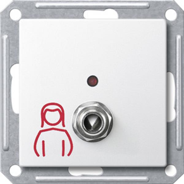 Merten Systemsteckdose für Birntaster comfort ohne Lichtfunktion, polarweiß glän