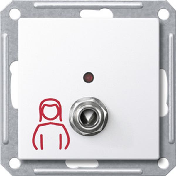 Merten Systemsteckdose für Birntaster comfort ohne Lichtfunktion, aktivweiß glän