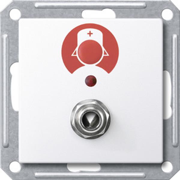 Merten Ruftaster mit Systemsteckdose für Birntaster comfort mit Lichtfunktion, a