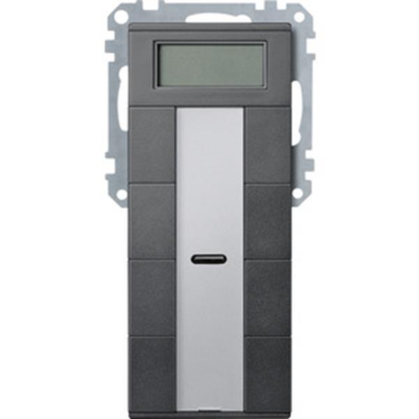 Merten Taster 4fach plus mit Raumtemperaturregler, anthrazit, System M