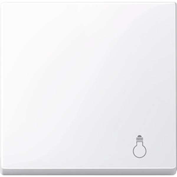 Merten Wippe mit Kennzeichnung Licht, aktivweiß glänzend, System M