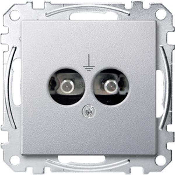 Merten Potentialausgleich-Steckdosen-Einsatz, aluminium, System M