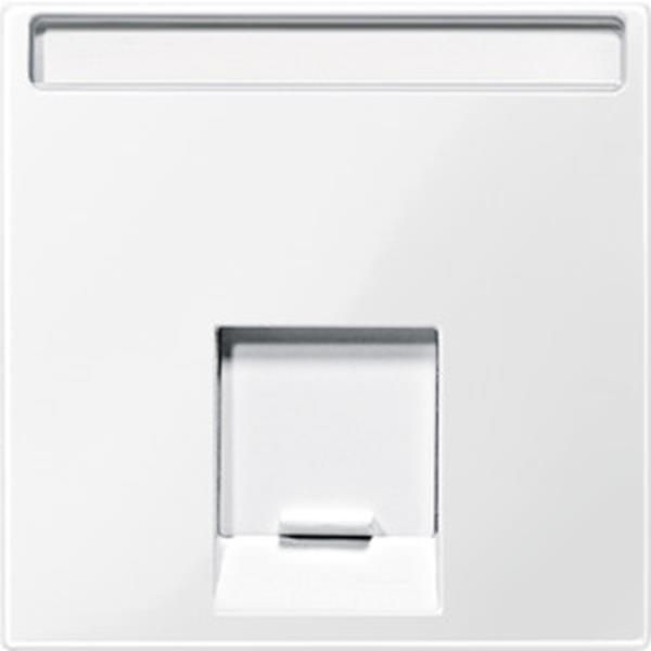 Merten Zentralplatte für Schneider Electric-Connector 1fach, polarweiß glänzend,