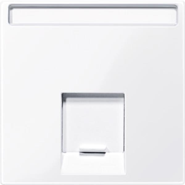 Merten Zentralplatte für Schneider Electric-Connector 1fach, aktivweiß glänzend,