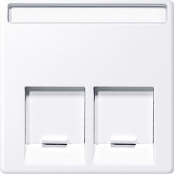 Merten Zentralplatte für Schneider Electric-Connector 2fach, aktivweiß glänzend,