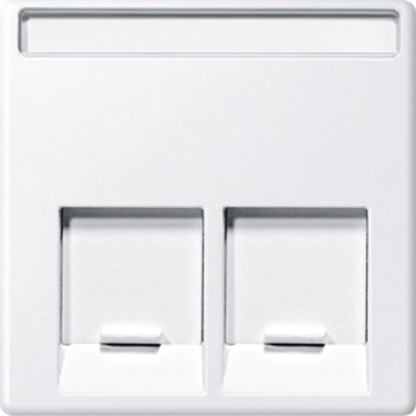 Merten Zentralplatte für Schneider Electric-Connector 2fach, polarweiß, System M