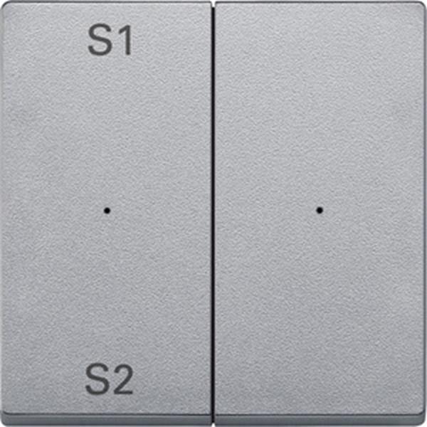 Merten Wippen für Taster-Modul 2fach (Szene1/2, blank), aluminium, System M